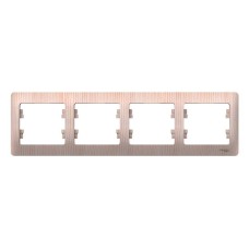 GSL001504 | GLOSSA 4-постовая РАМКА, горизонтальная, СОСНА Systeme Electric
