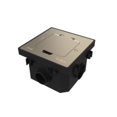 MDK20202NC | MultiDesk Лючок на 2 модуля IP44 с монтажной коробкой для бетонных полов НИКЕЛЬ, тип MDK20 Systeme Electric
