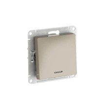 ATN000563S | ATLASDESIGN 1-клавишный ПЕРЕКЛЮЧАТЕЛЬ с подсветкой, сх.6а, 10АХ, мех., быстрозажим. клем., ШАМПАНЬ Systeme Electric
