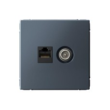 GAL000789 | ARTGALLERY РОЗЕТКА двойная ТВ + компьютерная RJ45, кат. 5Е, ГРИФЕЛЬ Systeme Electric
