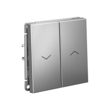 GAL000919 | ARTGALLERY 2-клавишный ВЫКЛЮЧАТЕЛЬ ДЛЯ ЖАЛЮЗИ, 2х сх.4, 10А, механизм, СТАЛЬ Systeme Electric
