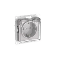 ATN440346S | ATLASDESIGN AQUA РОЗЕТКА с зазем. со шт. с прозрач. крыш,16А,IP44, мех., быстрозажим. клем.,АЛЮМИНИЙ Systeme Electric
