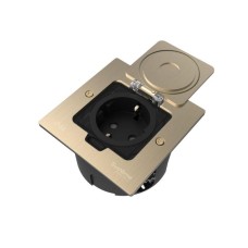 MDK21102NA | MultiDesk Лючок с розеткой 2К+З, 16А/250В, IP44 с монтажной коробкой для стены, фальшпола, стола Ник Systeme Electric
