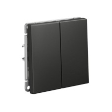 GAL001451 | ARTGALLERY 2-клавишный ВЫКЛЮЧАТЕЛЬ, сх.5, 10АХ, механизм, БАЗАЛЬТ Systeme Electric
