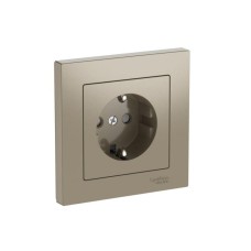 ATN000544S | ATLASDESIGN РОЗЕТКА с заземлением со шторками, 16А, в сборе, быстрозажим. клем., ШАМПАНЬ Systeme Electric
