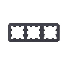 ATN101003 | ATLASDESIGN ANTIQUE 3-постовая РАМКА, универсальная, КАРБОН Systeme Electric
