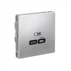 GAL000327 | ARTGALLERY USB РОЗЕТКА тип-С 65Вт высокоскор.заряд. QC, PD, механизм, АЛЮМИНИЙ Systeme Electric
