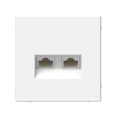 GAL001388 | ARTGALLERY РОЗЕТКА двойная компьютерная RJ45+RJ45, кат.6А, механизм, ЛОТОС Systeme Electric
