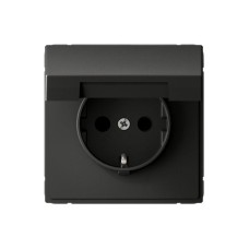 GAL001446S | ARTGALLERY РОЗЕТКА с заземл. со шторк. с крышк., 16А, IP20,  механизм, быстрозажим. клем., БАЗАЛЬТ Systeme Electric
