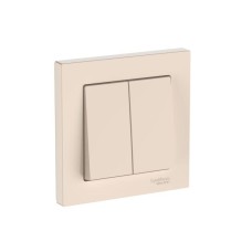 ATN000252S | ATLASDESIGN 2-клавишный ВЫКЛЮЧАТЕЛЬ, сх.5, 10АХ, в сборе, быстрозажим. клем., БЕЖЕВЫЙ Systeme Electric
