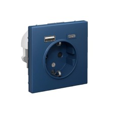 GAL001132 | ARTGALLERY РОЗЕТКА 16А с 2 USB A+C, 5В/2,4А/3,0А, 2х5В/1,5А, механизм, АКВАМАРИН Systeme Electric
