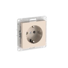 ATN000243S | ATLASDESIGN РОЗЕТКА с заземлением без шторок, 16А, мех., быстрозажим. клем., БЕЖЕВЫЙ Systeme Electric
