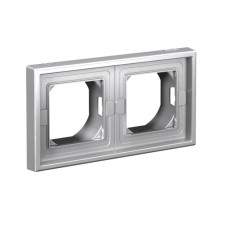 GAL440302 | ARTGALLERY 2-постовая РАМКА IP44, АЛЮМИНИЙ Systeme Electric

