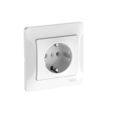 GSL000142S | GLOSSA РОЗЕТКА с заземлением без шторок, 16А, в сборе, быстрозажим. клем., БЕЛЫЙ Systeme Electric
