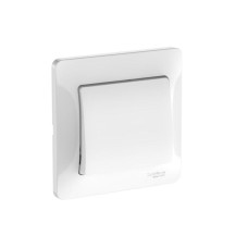 GSL000112S | GLOSSA 1-клавишный ВЫКЛЮЧАТЕЛЬ, сх.1, 10АХ, в сборе, быстрозажим. клем., БЕЛЫЙ Systeme Electric
