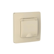 BLNRS441117 | BLANCA С/У IP44 РОЗЕТКА с заземлением со шторками, с крышкой, 16А, 250В, БЕЖЕВЫЙ Systeme Electric
