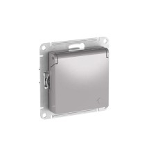 ATN000346S | ATLASDESIGN РОЗЕТКА с заземлением со шторками с крышкой,16А,IP20, мех.,быстрозажим. клем., АЛЮМИНИЙ Systeme Electric

