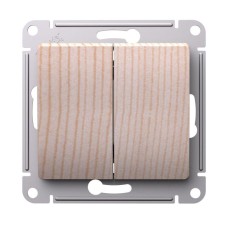 GSL001551 | GLOSSA 2-клавишный ВЫКЛЮЧАТЕЛЬ, сх.5, 10АХ, механизм, СОСНА Systeme Electric
