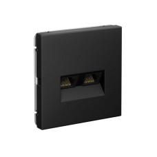 GAL001088 | ARTGALLERY РОЗЕТКА двойная компьютерная RJ45+RJ45, кат.6А, механизм, КАРБОН Systeme Electric
