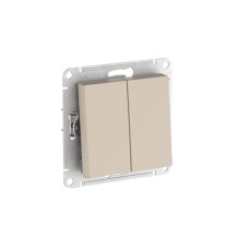 ATN001265S | ATLASDESIGN 2-клавишный ПЕРЕКЛЮЧАТЕЛЬ, сх.6+6, 10АХ, мех., быстрозажим. клем., ПЕСОЧНЫЙ Systeme Electric
