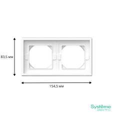GAL440102 | ARTGALLERY 2-постовая РАМКА IP44, БЕЛЫЙ Systeme Electric
