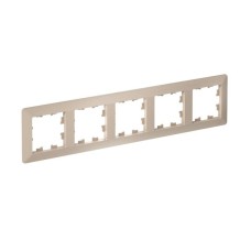 ATN221205 | ATLASDESIGN AIR 5-постовая РАМКА, ПЕСОЧНЫЙ/дымчатый белый Systeme Electric
