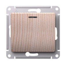 GSL001513 | GLOSSA 1-клавишный ВЫКЛЮЧАТЕЛЬ с подсветкой, сх.1а, 10АХ, механизм, СОСНА Systeme Electric
