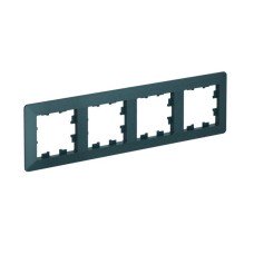 ATN220804 | ATLASDESIGN AIR 4-постовая РАМКА, ИЗУМРУД/дымчатый черный Systeme Electric
