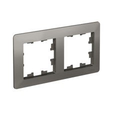 ATN220902 | ATLASDESIGN AIR 2-постовая РАМКА, СТАЛЬ/дымчатый черный Systeme Electric
