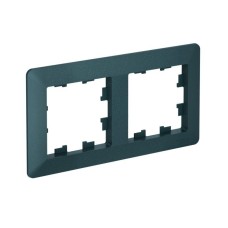 ATN220802 | ATLASDESIGN AIR 2-постовая РАМКА, ИЗУМРУД/дымчатый черный Systeme Electric
