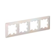 ATN220404 | ATLASDESIGN AIR 4-постовая РАМКА, ЖЕМЧУГ/дымчатый белый Systeme Electric
