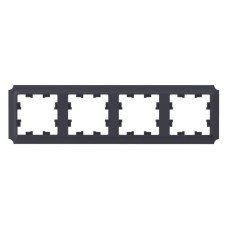 ATN101004 | ATLASDESIGN ANTIQUE 4-постовая РАМКА, универсальная, КАРБОН Systeme Electric
