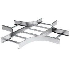 LX1603KZL ДКС - X-ответвитель 100х300 R-600 в комплекте с крепежными элементами и соединительными пластинами, необходимыми для монтажа, цинк-ламельный