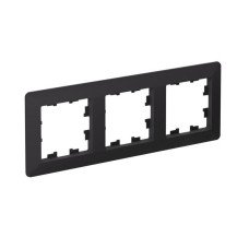 ATN221003 | ATLASDESIGN AIR 3-постовая РАМКА, КАРБОН/дымчатый черный Systeme Electric
