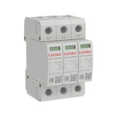 УЗИП, тип 2, 3 полюса, Imax 40kA, со сменным модулем, Un 440V SPD-T2-3L40P440 DKC