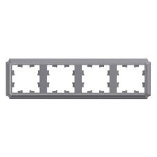 ATN100904 | ATLASDESIGN ANTIQUE 4-постовая РАМКА, универсальная, СТАЛЬ Systeme Electric
