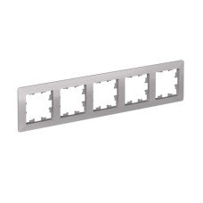 ATN220305 | ATLASDESIGN AIR 5-постовая РАМКА, АЛЮМИНИЙ/дымчатый черный Systeme Electric
