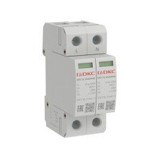 УЗИП, тип 2, 2 полюса, Imax 40kA, со сменным модулем, Un 440V SPD-T2-2N40P440 DKC