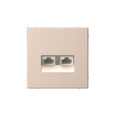 GAL001285 | ARTGALLERY РОЗЕТКА двойная компьютерная RJ45+RJ45, кат. 5е, механизм, ПЕСОЧНЫЙ Systeme Electric
