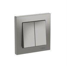 ATN000952S | ATLASDESIGN 2-клавишный ВЫКЛЮЧАТЕЛЬ, сх.5, 10АХ, в сборе, быстрозажим. клем., СТАЛЬ Systeme Electric
