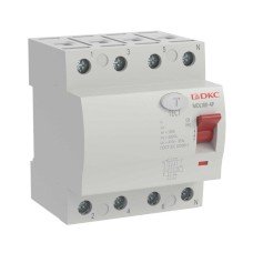 Устройство защитного отключения УЗО ВДТ YON MAX MDL100, 4P, 30mA, 25A, тип АС MDL100-4P2-25-AC DKC