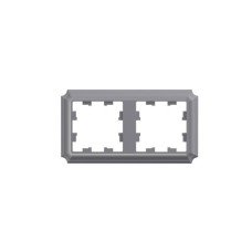 ATN100902 | ATLASDESIGN ANTIQUE 2-постовая РАМКА, универсальная, СТАЛЬ Systeme Electric
