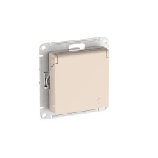 ATN000246S | ATLASDESIGN РОЗЕТКА с заземлением со шторками с крышкой,16А,IP20, мех.,быстрозажим. клем., БЕЖЕВЫЙ Systeme Electric
